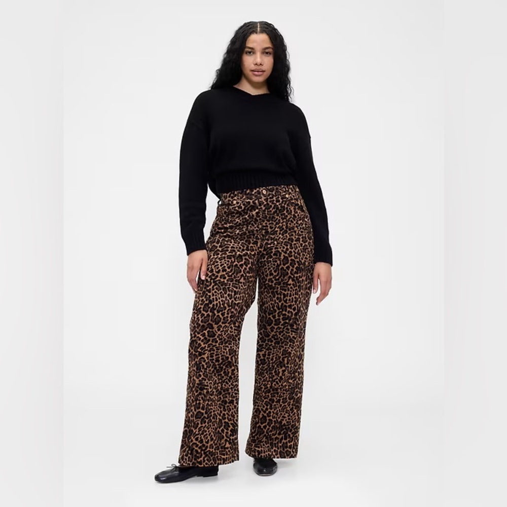 NEW! GAP High High Rise Stride Corduroy Wide-Leg Pants -8 TALL / 29 TALL 815716🩷
